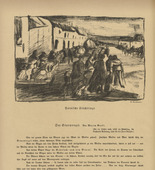 Rudolf Grossmann. Polish Refugees (Polnische Flüchtlinge) (headpiece, p. 64) from the periodical Kriegszeit. Künstlerflugblätter, vol. 1, no. 16 (9 Dec 1914). 1914