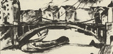 Willy Jaeckel. Canal in Berlin (Kanal in Berlin) (plate, folio 4 verso) from the periodical Der Bildermann, vol. 1, no. 2 (April 1916). 1916