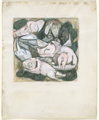 Max Beckmann. The Prodigal Son Among Swine (Der Verlorene Sohn unter den Schweinen). (c. 1918)