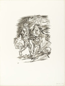 Oskar Kokoschka. Man and Woman on the Road to Death (Mann und Weib auf dem Sterbeweg) (plate 8) from  O Eternity - Thou Word of Thunder (Bach Cantata) [O Ewigkeit - Du Donnerwort (Bachkantate)]. (1914, published 1916)