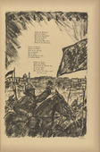Erich Büttner. Cavalry Song (Reiterlied) (plate, p. 65) from the periodical Kriegszeit. Künstlerflugblätter, vol. 1, no. 16 (9 Dec 1914). 1914