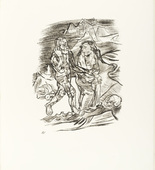 Oskar Kokoschka. Man and Woman on the Road to Death (Mann und Weib auf dem Sterbeweg) (plate 8) from  O Eternity - Thou Word of Thunder (Bach Cantata) [O Ewigkeit - Du Donnerwort (Bachkantate)]. (1914, published 1916)