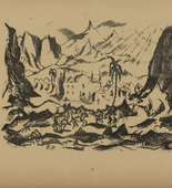 Franz Heckendorf. Oriental Landscape (Orientalische Landschaft) (plate, number 4) from the periodical Junge Berliner Kunst, no. 6. 1919-20 (print executed 1919)