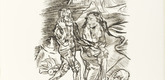 Oskar Kokoschka. Man and Woman on the Road to Death (Mann und Weib auf dem Sterbeweg) (plate 8) from  O Eternity - Thou Word of Thunder (Bach Cantata) [O Ewigkeit - Du Donnerwort (Bachkantate)]. (1914, published 1916)