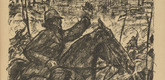 Erich Büttner. Cavalry Song (Reiterlied) (plate, p. 65) from the periodical Kriegszeit. Künstlerflugblätter, vol. 1, no. 16 (9 Dec 1914). 1914