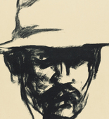 Emil Nolde. Head with Pipe, E.N. (Kopf mit Pfeife, E.N.). (1907)