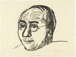 Oskar Kokoschka. Portrait Paul Westheimfrom the periodical in portfolio form Die Schaffenden, vol. 4, no. 3. (1923)