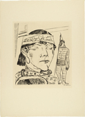 Max Beckmann. Snake Lady (Schlangendame) from Annual Fair (Jahrmarkt). (1921, published 1922)
