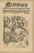 Georg Greve-Lindau. Cavalry Battle (Reitergefecht) (in-text plate, p. 67) from the periodical Kriegszeit. Künstlerflugblätter, vol. 1, no. 17 (16 Dec 1914). 1914