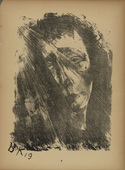 Bruno Krauskopf. Portrait Study (Portätstudie) (plate, number 8) from the periodical Junge Berliner Kunst, no. 6. 1919-20 (print executed 1919)
