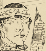 Max Beckmann. Snake Lady (Schlangendame) from Annual Fair (Jahrmarkt). (1921, published 1922)