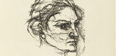 Oskar Kokoschka. The Face of Woman (Des Gesicht des Weibes) from The Bound Columbus (Der gefesselte Columbus). 1916 (executed 1913)