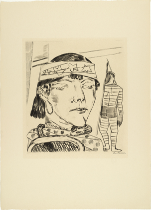 Max Beckmann. Snake Lady (Schlangendame) from Annual Fair (Jahrmarkt). (1921, published 1922)