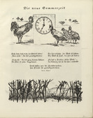 August Gaul. Die neue Sommerzeit (The New Summertime) (plate, folio 7) from the periodical Der Bildermann, vol. 1, no. 3 (May 1916). 1916