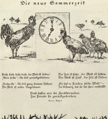 August Gaul. Die neue Sommerzeit (The New Summertime) (plate, folio 7) from the periodical Der Bildermann, vol. 1, no. 3 (May 1916). 1916