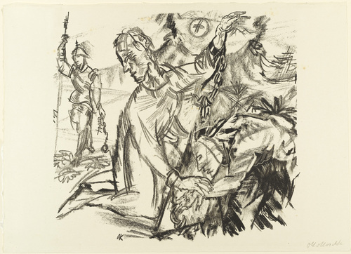 Oskar Kokoschka. The New Columbus and Saint George (Der neue Columbus und der heilige Georg) from The Bound Columbus (Der gefesselte Kolumbus). 1916 (executed 1913)