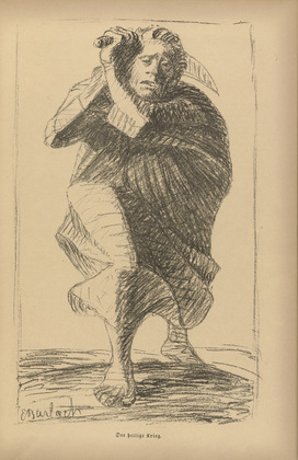 Ernst Barlach. The Holy War (Der heilige Krieg) (plate, p. 69) from the periodical Kriegszeit. Künstlerflugblätter, vol. 1, no. 17 (16 Dec 1914). 1914