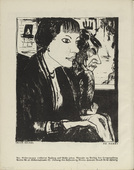 Erich Heckel. The Ride (Die Fahrt) (plate, folio 7 verso) from the periodical Der Bildermann, vol. 1, no. 3 (May 1916). 1916