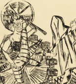Max Beckmann. The Tightrope Walkers (Die Seiltänzer)  from Annual Fair (Jahrmarkt). (1921, published 1922)