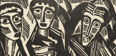 Karl Schmidt-Rottluff. The Three Magi (Die heiligen drei Könige) from the portfolio Ten Woodcuts by Schmidt-Rottluff (Zehn Holzschnitte von Schmidt-Rottluff). (1917, published 1919)