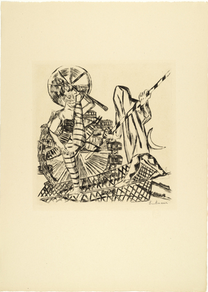 Max Beckmann. The Tightrope Walkers (Die Seiltänzer)  from Annual Fair (Jahrmarkt). (1921, published 1922)