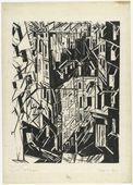 Lyonel Feininger. Street in Paris (Strasse in Paris). 1918