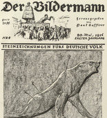August Gaul. Kut el Amara (front cover, folio 8) from the periodical Der Bildermann, vol. 1, no. 4 (May 1916). 1916