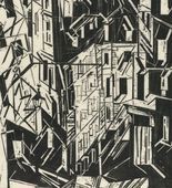 Lyonel Feininger. Street in Paris (Strasse in Paris). 1918