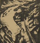 Erich Waske. Rhine Landscape Near Godesberg (Rheinlandschaft bei Godesberg) (plate, number 13) from the periodical Junge Berliner Kunst, no. 6. 1919-20 (print executed 1919)