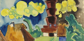 Karl Schmidt-Rottluff. Landscape with Lighthouse (Landschaft mit Leuchtturm). 1922