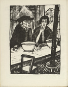 Erich Heckel. Ghent (Gent) (plate, folio 8 verso) from the periodical Der Bildermann, vol. 1, no. 4 (May 1916). 1916