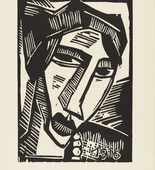 Karl Schmidt-Rottluff. Woman's Head (plate 22) from the illustrated book Deutsche Graphiker der Gegenwart (German Printmakers of Our Time). 1920 (print executed in 1916)