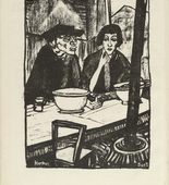Erich Heckel. Ghent (Gent) (plate, folio 8 verso) from the periodical Der Bildermann, vol. 1, no. 4 (May 1916). 1916