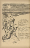 Max Liebermann. War on Earth (Krieg auf Erden) (plate, p. 74) from the periodical Kriegszeit. Künstlerflugblätter, vol. 1, no. 18/19 (24 Dec 1914). 1914