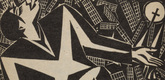 Frans Masereel. Untitled (Man Above Big City) (frontispiece) from the yearbook Der Querschnitt durch 1921. Marginalien der Galerie Flechtheim, vol. 1. 1922