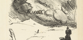 Max Beckmann. The Departure of Orpheus from his Mother (Abschied Orpheus' von der Mutter) from the illustrated book Eurydikes Wiederkehr, Drei Gesänge (The Return of Eurydice, Three Cantos). (1909)