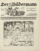 Rudolf Grossmann. In the Munich Hofgarten (Im Münchner Hofgarten) (front cover, folio 10) from the periodical Der Bildermann, vol. 1, no. 5 (Jun 1916). 1916