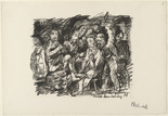 Oskar Kokoschka. Christ Crowned with Thorns (Christi Dornenkrönung) from the series The Passion (Die Passion). (1916)