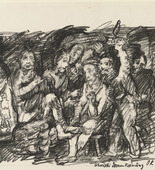 Oskar Kokoschka. Christ Crowned with Thorns (Christi Dornenkrönung) from the series The Passion (Die Passion). (1916)