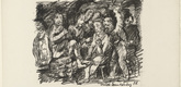 Oskar Kokoschka. Christ Crowned with Thorns (Christi Dornenkrönung) from the series The Passion (Die Passion). (1916)