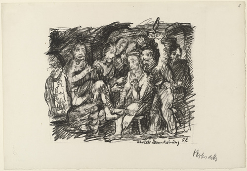 Oskar Kokoschka. Christ Crowned with Thorns (Christi Dornenkrönung) from the series The Passion (Die Passion). (1916)