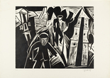 Karl Schmidt-Rottluff. Harbor Street (Hafenstrasse). (1923)