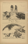 August Gaul. Teasing and Provoking Prohibited by Law (Necken und Reizen bei Strafe verboten) (plate 1, p. 7) from the periodical Kriegszeit. Künstlerflugblätter, vol. 1, no. 2 (7 Sept 1914). 1914