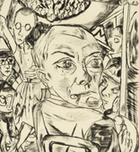 Max Beckmann. Königin Bar (Self-Portrait) (Königinbar [Selbstbildnis]). (1920, published 1921)