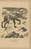 Otto Hettner. The Horse of Hell (Das Höllenpferd) (plate, p. 77) from the periodical Kriegszeit. Künstlerflugblätter, vol. 1, no. 18/19 (24 Dec 1914). 1914