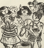 Heinrich Zille. Study with Singing Children (Studienblatt mit singenden Kindern) (plate, folio 11) from the periodical Der Bildermann, vol. 1, no. 5 (June 1916). 1916