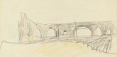 Lyonel Feininger. Ruin on the Cliff. 1934