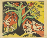 Max Pechstein. Killing of the Banquet Roast (Erlegung des Festbratens) from the periodical Der Sturm, vol. 2, no. 93 (January 1912). 1911 (published 1912)