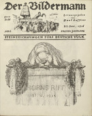 August Gaul. Horn's Ledge (Horns Riff) (front cover, folio 12) from the periodical Der Bildermann, vol. 1, no. 6 (Jun 1916). 1916