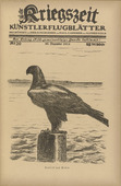 August Gaul. View to the West (Ausblick nach Westen) (in-text plate, p. 79) from the periodical Kriegszeit. Künstlerflugblätter, vol. 1, no. 20 (30 Dec 1914). 1914